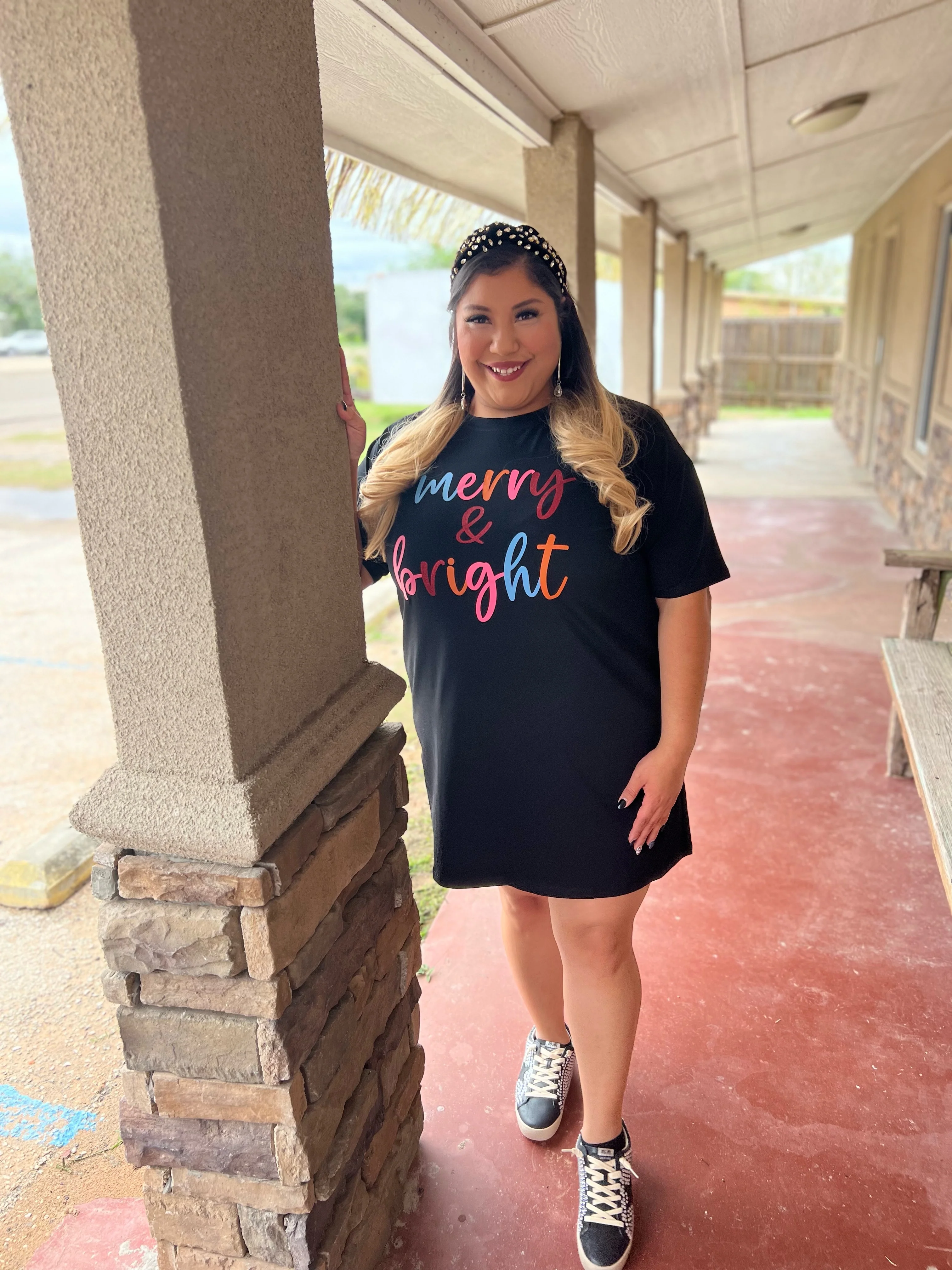 MERRY & BRIGHT T-SHIRT DRESS - Image 3