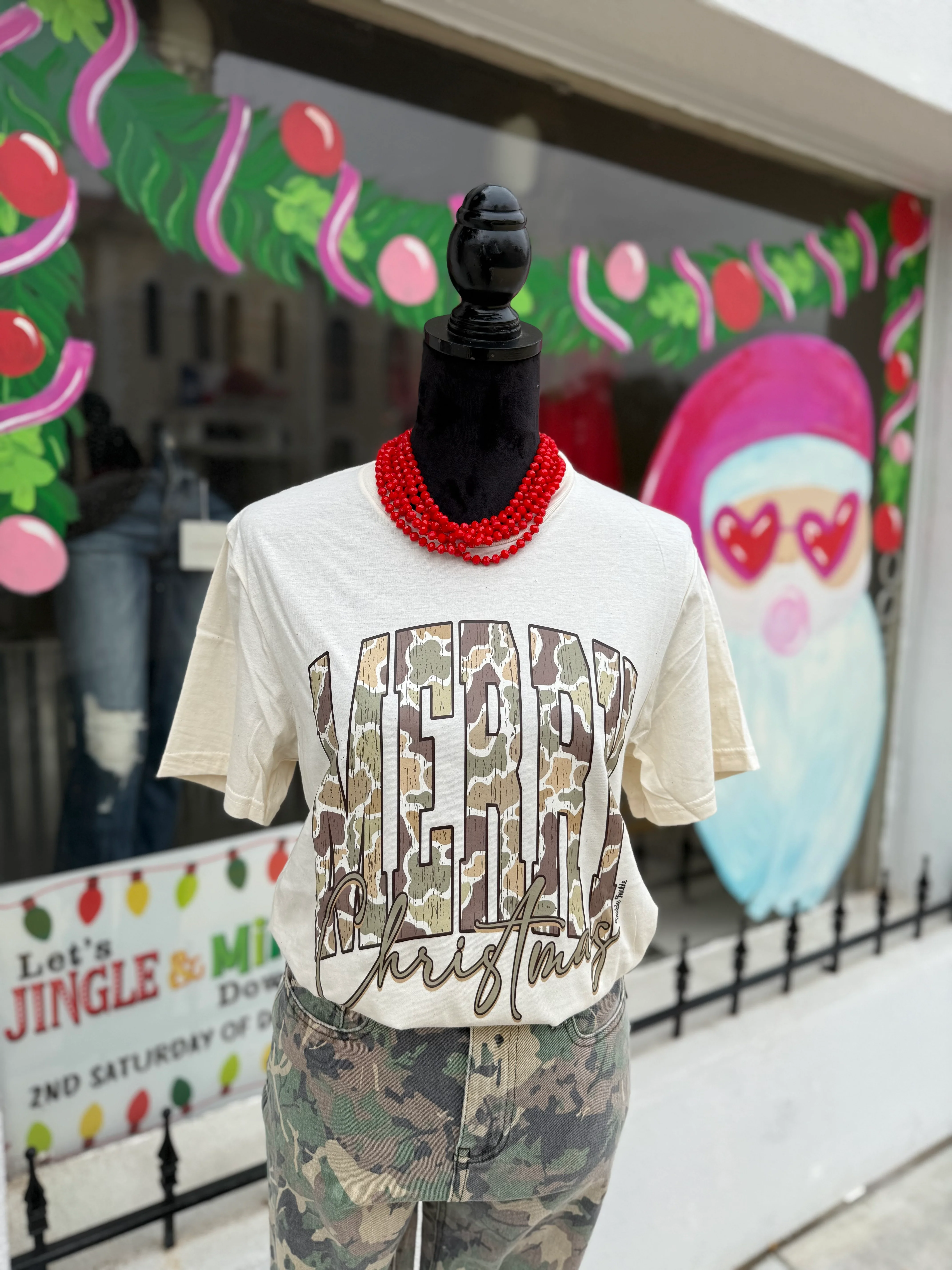 MERRY CHRISTMAS CAMO -GRAPHIC TEE - Image 4